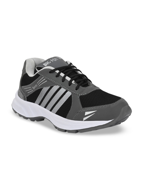 

Big Fox Men Grey & Black Running Shoes