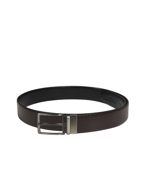 

CHRISTOPOLO Men Black & Brown Solid Reversible Genuine Leather Belt