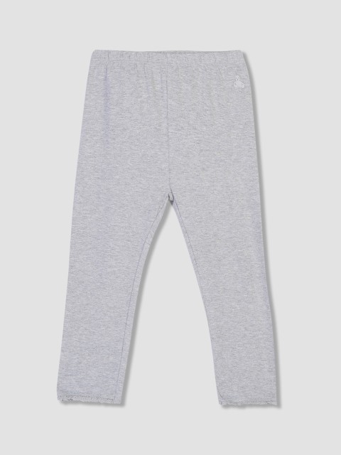 

GAP Girls Grey Lace-Trim Leggings