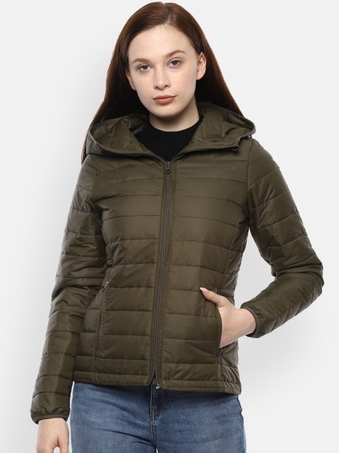 

Van Heusen Woman Women Olive Green Solid Padded Jacket