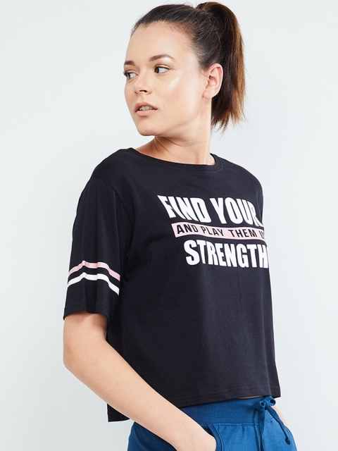 

max Women Black Printed Top