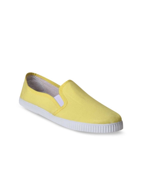 

SCENTRA Women Yellow Slip-On Sneakers
