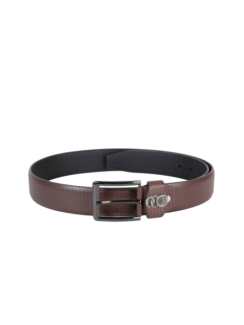 

ZEVORA Men Brown Textured Belt
