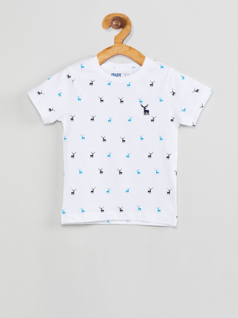 

max Boys Multicoloured Printed Round Neck T-shirt, Multi