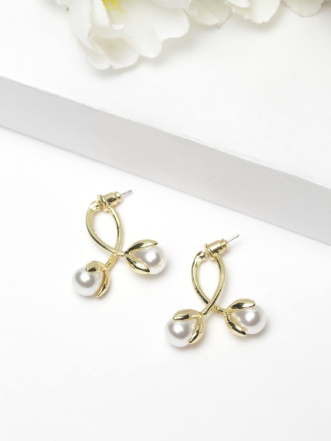 

AVANT-GARDE PARIS Gold-Toned Contemporary Drop Earrings