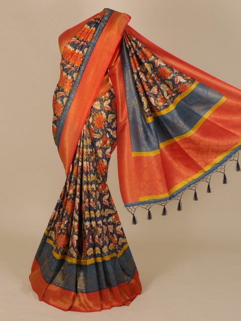 

Pothys Blue Printed Saree