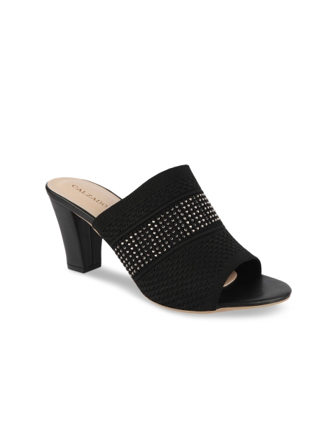 

CALZADO Women Black Embellished Mules