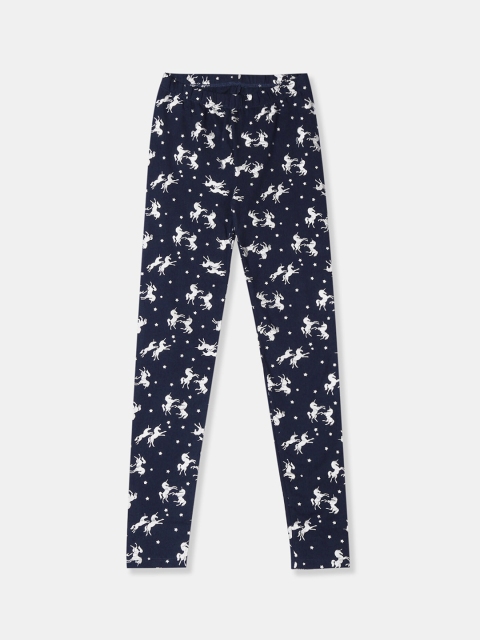 

GAP Girls Navy Blue Unicorn Printed Leggings