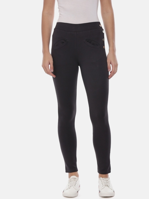 

GOLDSTROMS Women Black Slim Fit Solid Treggings