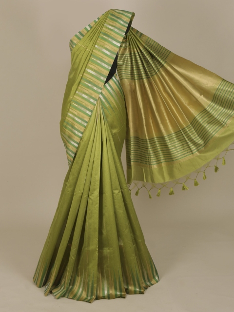 

Pothys Green Solid Saree