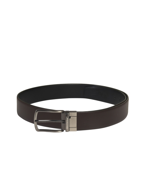 

CHRISTOPOLO Men Black & Brown Solid Reversible Genuine Leather Belt