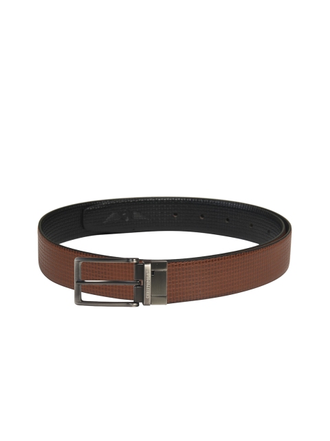 

CHRISTOPOLO Men Black & Brown Solid Reversible Genuine Leather Belt