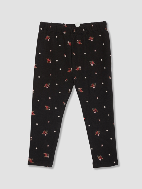 

GAP Toddler Girls Black & Red Print Soft Terry Leggings