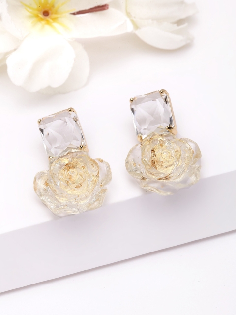 

AVANT-GARDE PARIS Gold-Toned Floral Drop Earrings