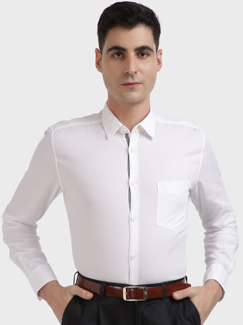 

Parx Men White Slim Fit Solid Casual Shirt
