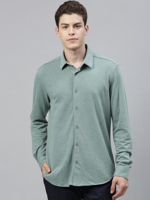 

RARE RABBIT Men Green Tailored Fit Solid Casual Shirt