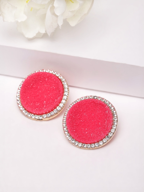 AVANT-GARDE PARIS Pink Circular Studs
