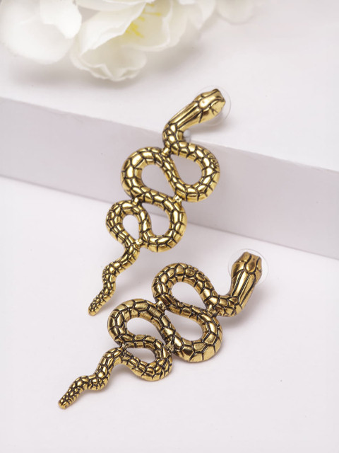 

AVANT-GARDE PARIS Gold-Plated Serpent Drop Earrings