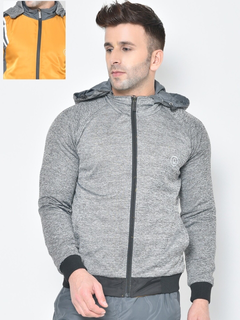 

Chkokko Men Mustard Colourblocked Reversible Bomber