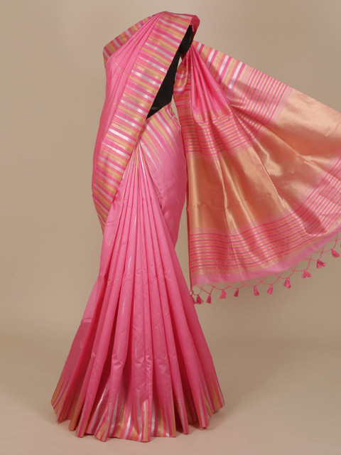 

Pothys Pink Solid Saree