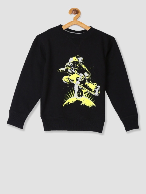 

The Childrens Place Boys Black Printed Sweatshirt
