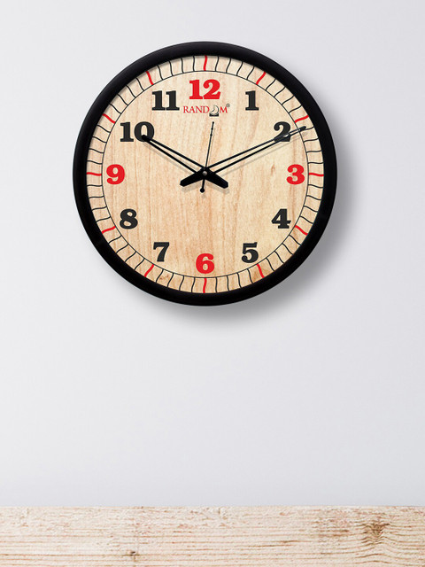 

RANDOM Black & Beige 30.48 cm Analogue Wall Clock
