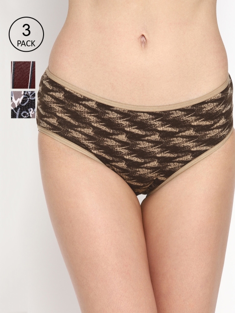 

Skidlers Women Pack Of 3 Assorted Hipster Briefs-SKD-BRIEF-43-BRN-44-COFFEE-45-COFFEE