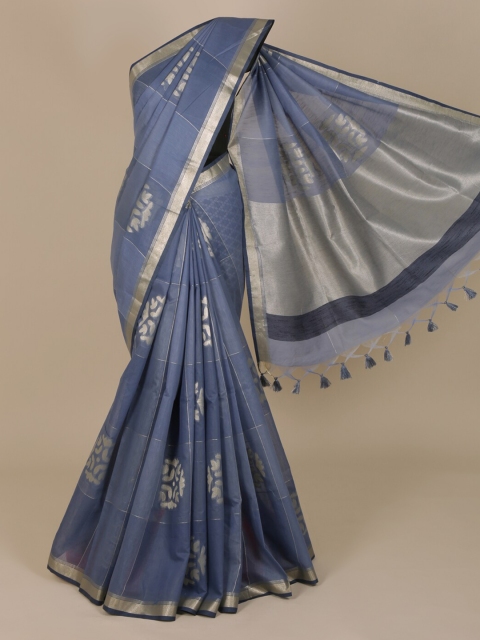 

Pothys Blue Woven Design Saree