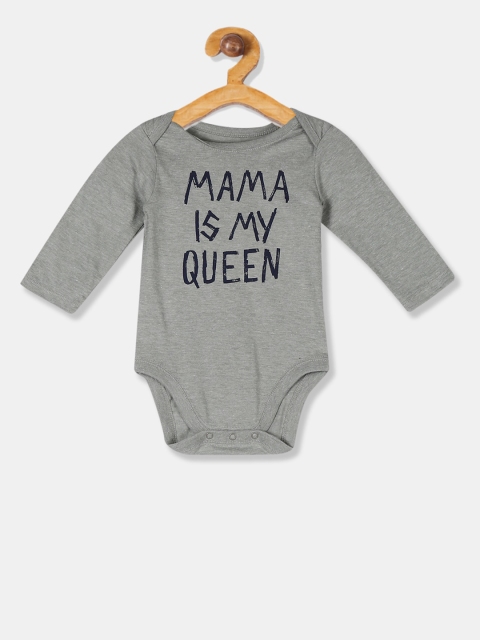 

The Childrens Place Girls Grey Printed Bodysuit