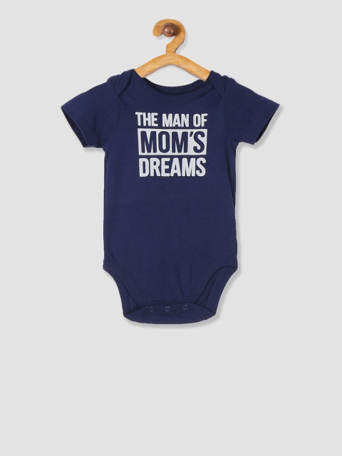 

The Childrens Place Girls Blue Typography Printed Bodysuit