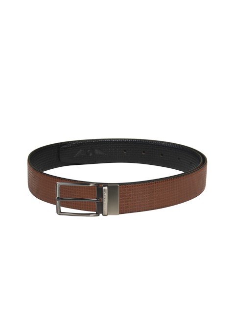 

CHRISTOPOLO Men Black & Brown Textured Belt
