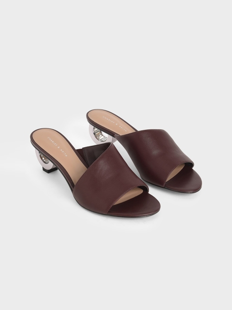

CHARLES & KEITH Women Maroon Solid Heels