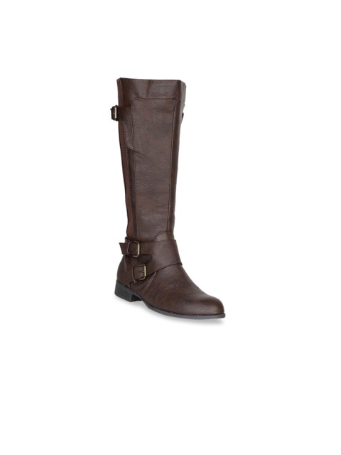 

Naturalizer Women Brown Solid Heeled Boots