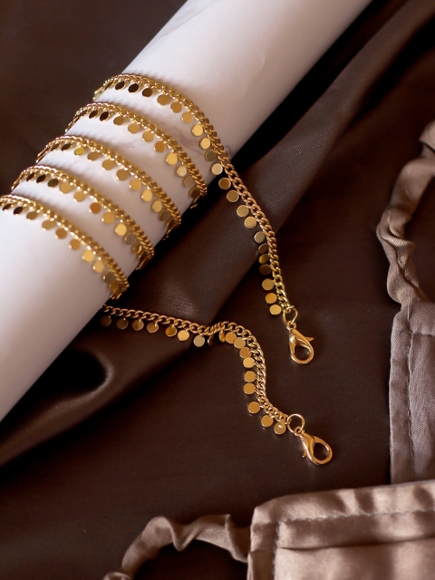 

Bellofox Women Gold-Toned Coin Detailed Mask Chain