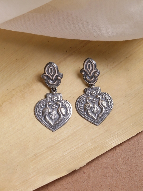 

ADORN by Nikita Ladiwala Silver-Toned Classic Drop Earrings