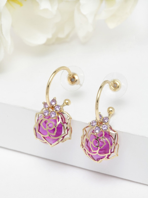 AVANT-GARDE PARIS Purple Floral Drop Earrings