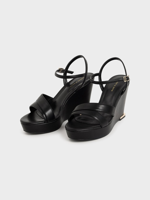 

CHARLES & KEITH Women Black Solid Heels