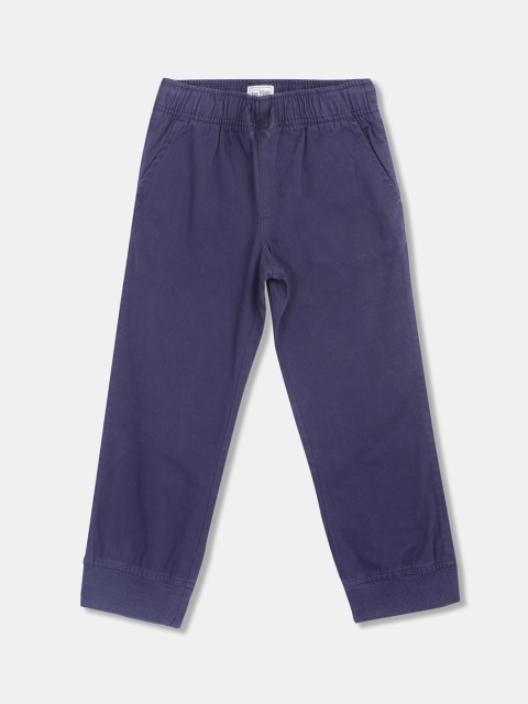 

The Childrens Place Boys Navy Blue Solid Joggers
