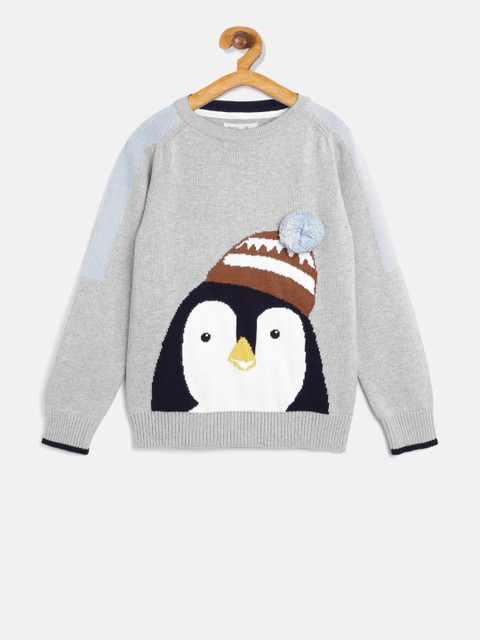 

Cherry Crumble Boys Grey Printed Pullover