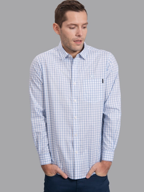 

Beverly Hills Polo Club Men Blue Regular Fit Checked Casual Shirt