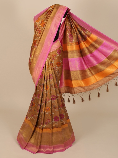 

Pothys Multicolored Floral Print Saree, Multi