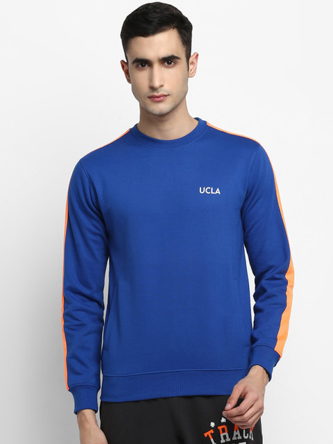 

UCLA Men Blue & Orange Striped Sweatshirt