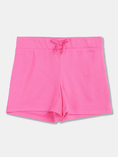 

The Childrens Place Girls Pink Solid Regular Fit Regular Shorts