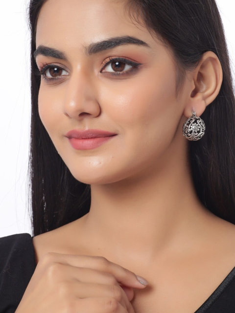 

ADORN by Nikita Ladiwala Silver-Toned Contemporary Studs