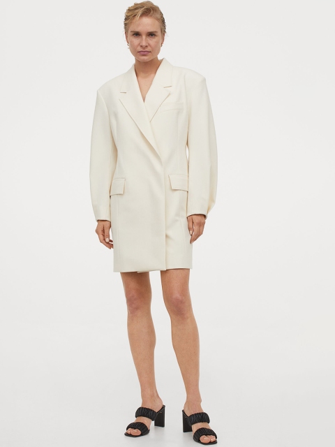 

H&M Women White Jacket Dress