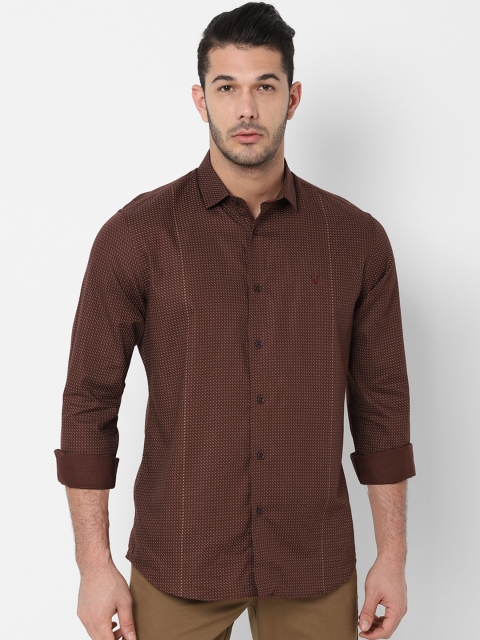 

Allen Solly Men Brown & Beige Slim Fit Printed Casual Shirt