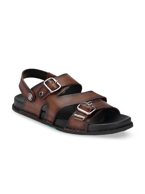 

Hitz Men Brown Leather Comfort Sandals