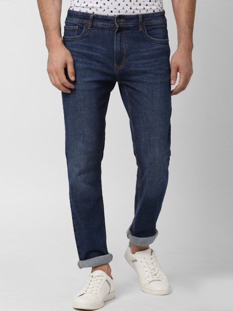 

Peter England Casuals Men Navy Blue Tapered Fit Mid-Rise Clean Look Stretchable Jeans