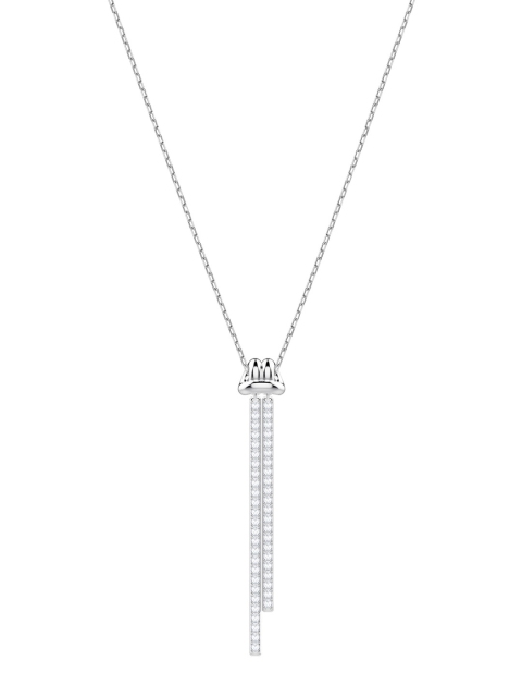 

Swarovski Rhodium-Plated & Silver-Toned Lifelong Y Pendant, White