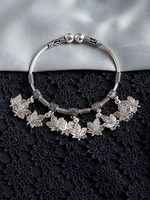 

ZeroKaata Silver-Plated Oxidised Charm Bracelet